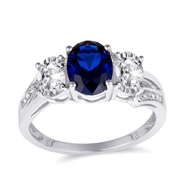 3-Stone Oval Birthstone Ring (3 Stones)