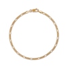 Thumbnail Image 1 of Figaro Chain Bracelet 3.55mm Hollow 14K Yellow Gold 7.5”