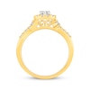 Thumbnail Image 3 of Round-Cut Diamond Halo Engagement Ring 3/4 ct tw 14K Yellow Gold