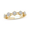 Thumbnail Image 1 of Diamond Flowers Stackable Ring 1/6 ct tw 10K Yellow Gold