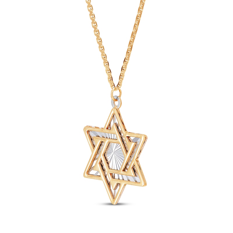 Main Image 2 of Star of David Necklace 14K Yellow Gold 18"