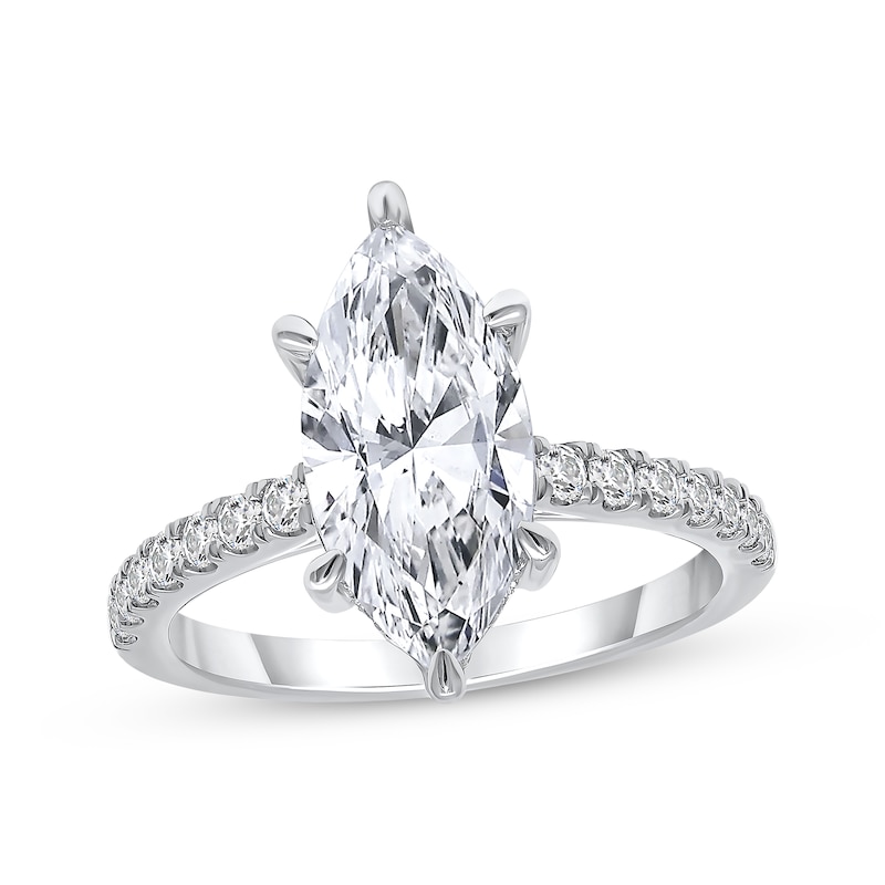Lab-Created Diamonds by KAY Marquise-Cut Engagement Ring 3-1/2 ct tw 14K White Gold