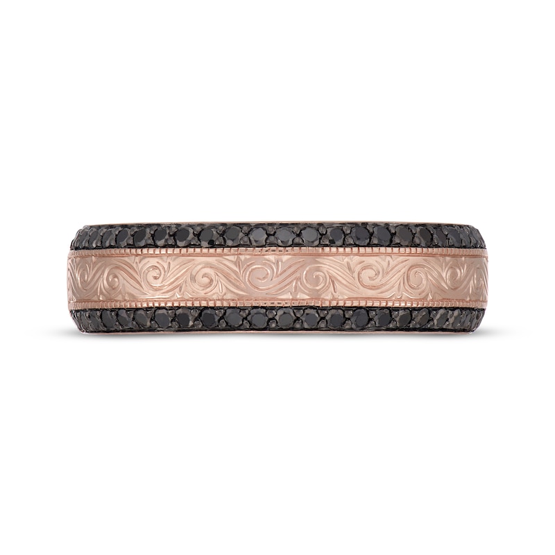 Main Image 3 of Neil Lane Men's Diamond Scrollwork Wedding Band 1/2 ct tw 14K Rose Gold