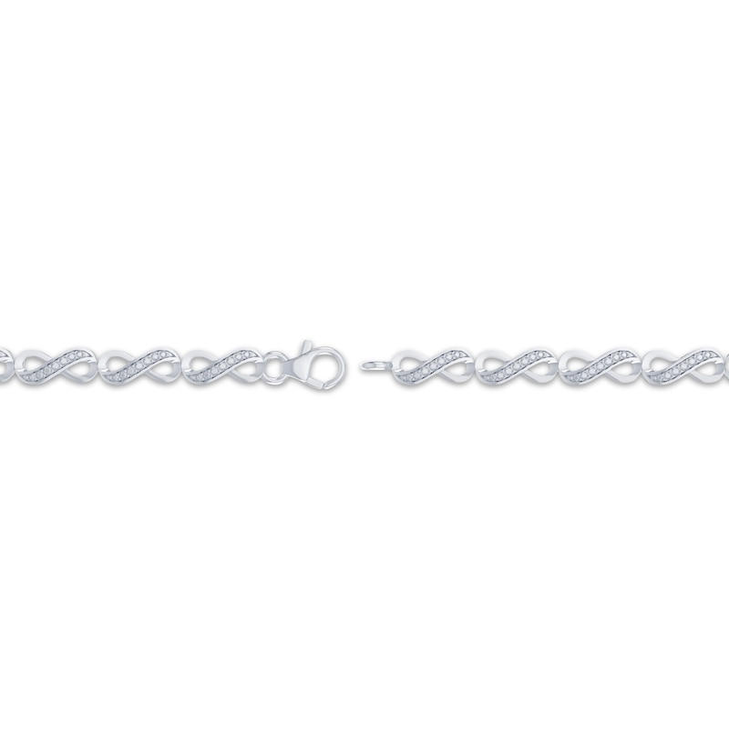 Diamond Infinity Link Bracelet 1/20 ct tw Sterling Silver 7.25"