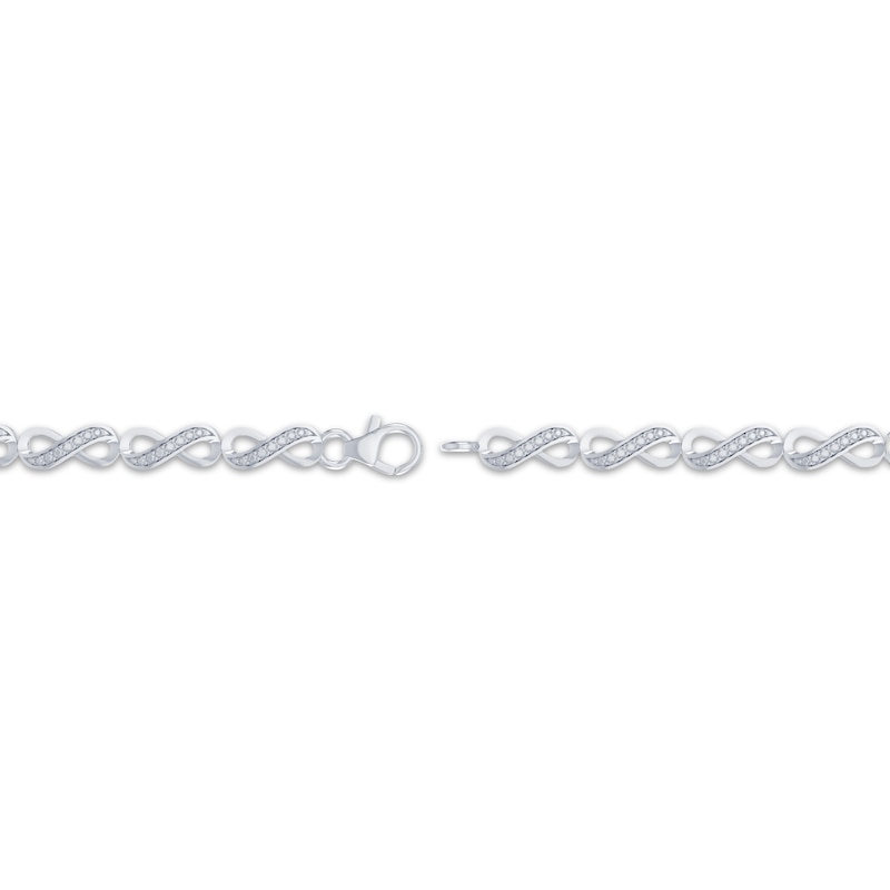 Main Image 3 of Diamond Infinity Link Bracelet 1/20 ct tw Sterling Silver 7.25"