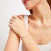Thumbnail Image 4 of Diamond Infinity Link Bracelet 1/20 ct tw Sterling Silver 7.25"