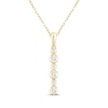Thumbnail Image 1 of Diamond Alternating Size Drop Necklace 1/4 ct tw 10K Yellow Gold 18"