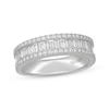 Thumbnail Image 1 of Neil Lane Artistry Baguette & Round-Cut Lab-Grown Diamond Anniversary Ring 1-1/2 ct tw 14K White Gold