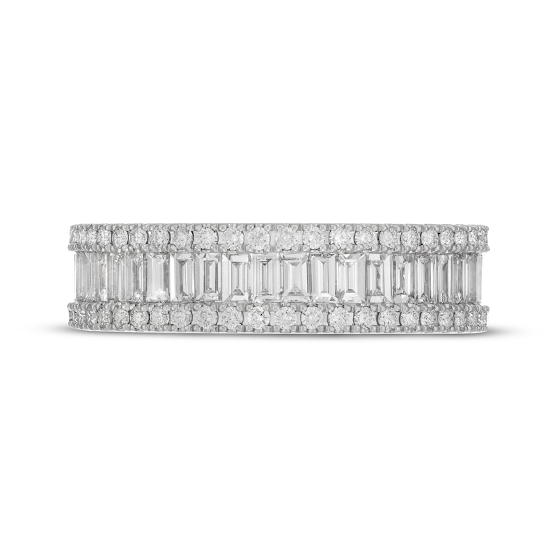 Main Image 3 of Neil Lane Artistry Baguette & Round-Cut Lab-Grown Diamond Anniversary Ring 1-1/2 ct tw 14K White Gold