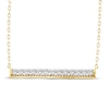 Thumbnail Image 1 of Threads of Love Diamond Bar Necklace 1/4 ct tw 10K Yellow Gold 19"