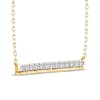 Thumbnail Image 2 of Threads of Love Diamond Bar Necklace 1/4 ct tw 10K Yellow Gold 19"