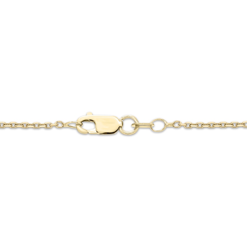 Main Image 3 of Diamond Double Heart Necklace 1/4 ct tw 10K Yellow Gold 18"