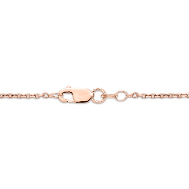 Main Image 3 of Diamond Double Heart Necklace 1/4 ct tw 10K Rose Gold 18"