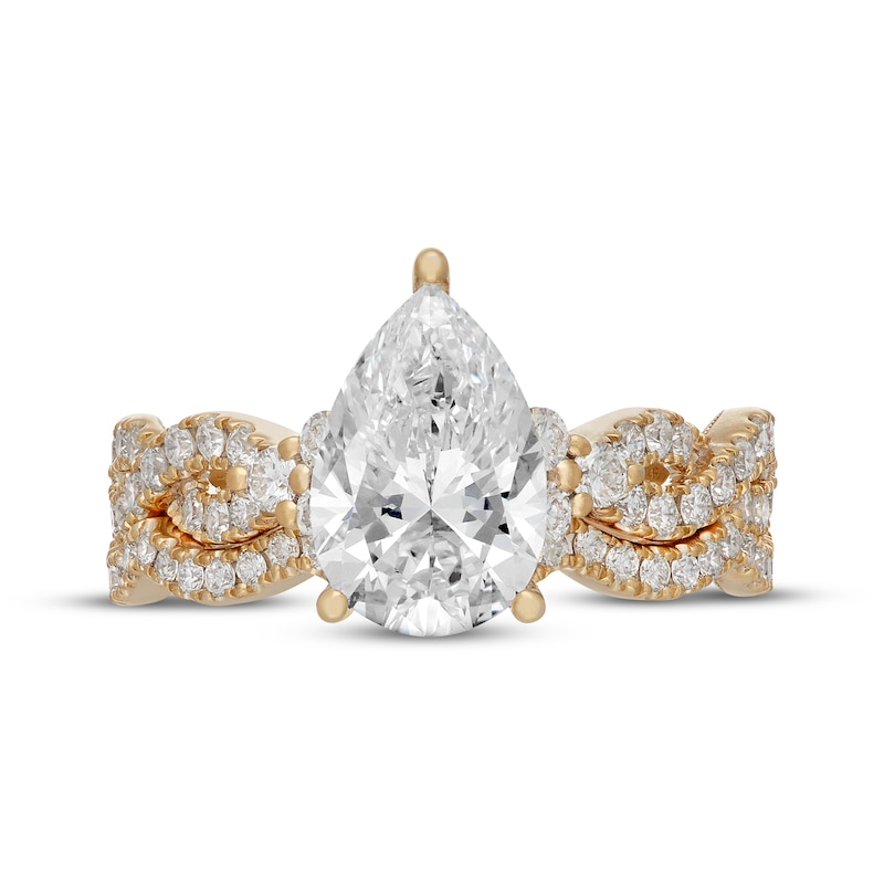 Main Image 3 of Neil Lane Artistry Pear-Shaped Lab-Grown Diamond Bridal Set 2-3/4 ct tw 14K Yellow Gold
