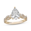 Thumbnail Image 4 of Neil Lane Artistry Pear-Shaped Lab-Grown Diamond Engagement Ring 2-5/8 ct tw 14K Yellow Gold