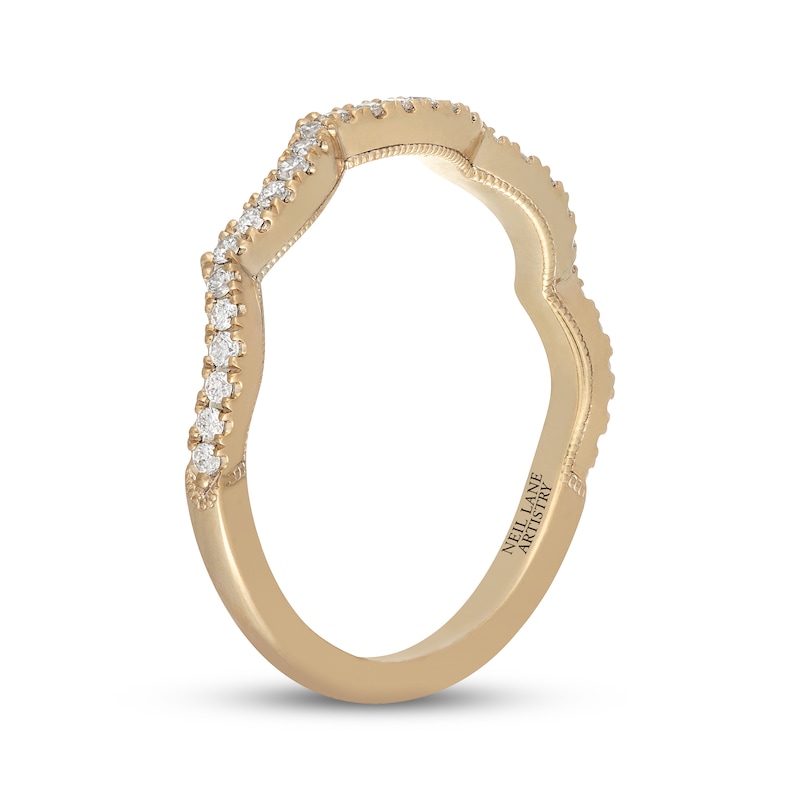 Main Image 2 of Neil Lane Artistry Lab-Grown Diamond Contour Wedding Band 1/5 ct tw 14K Yellow Gold