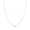 Thumbnail Image 1 of Hexagon Station Curb Chain Necklace 1.77mm Solid 10K Yellow Gold