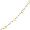 Thumbnail Image 2 of Hexagon Station Curb Chain Necklace 1.77mm Solid 10K Yellow Gold
