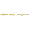Thumbnail Image 3 of Hexagon Station Curb Chain Necklace 1.77mm Solid 10K Yellow Gold