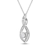 Thumbnail Image 3 of THE LEO Diamond Halo Twist Necklace 3/8 ct tw 14K White Gold 19"