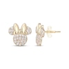 Thumbnail Image 1 of Children's Minnie Mouse Cubic Zirconia Stud Earrings 14K Yellow Gold