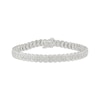 Thumbnail Image 1 of Diamond Circle Link Bracelet 1/6 ct tw Sterling Silver 7"
