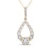 Thumbnail Image 1 of Diamond Teardrop Necklace 1/2 ct tw 10K Yellow Gold 18"