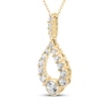 Thumbnail Image 2 of Diamond Teardrop Necklace 1/2 ct tw 10K Yellow Gold 18"