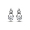 Thumbnail Image 2 of White Lab-Created Sapphire Drop Earrings Sterling Silver
