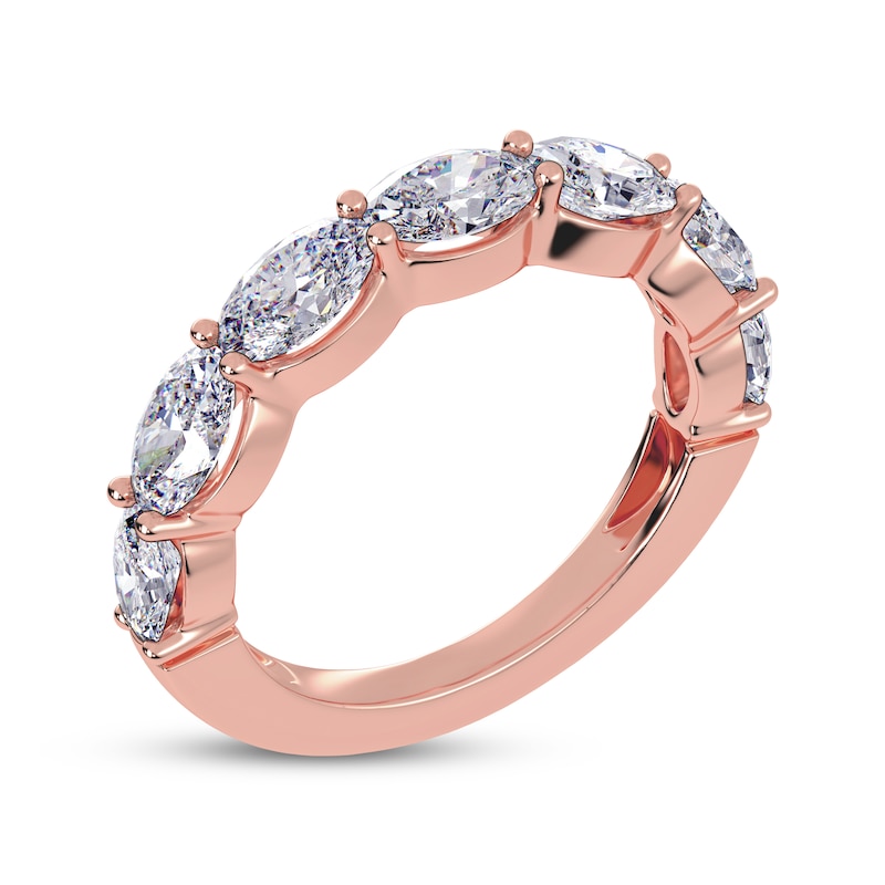 Main Image 2 of Adore Lab-Grown Diamonds Oval-Cut East-West Anniversary Ring 2 ct tw 14K Rose Gold