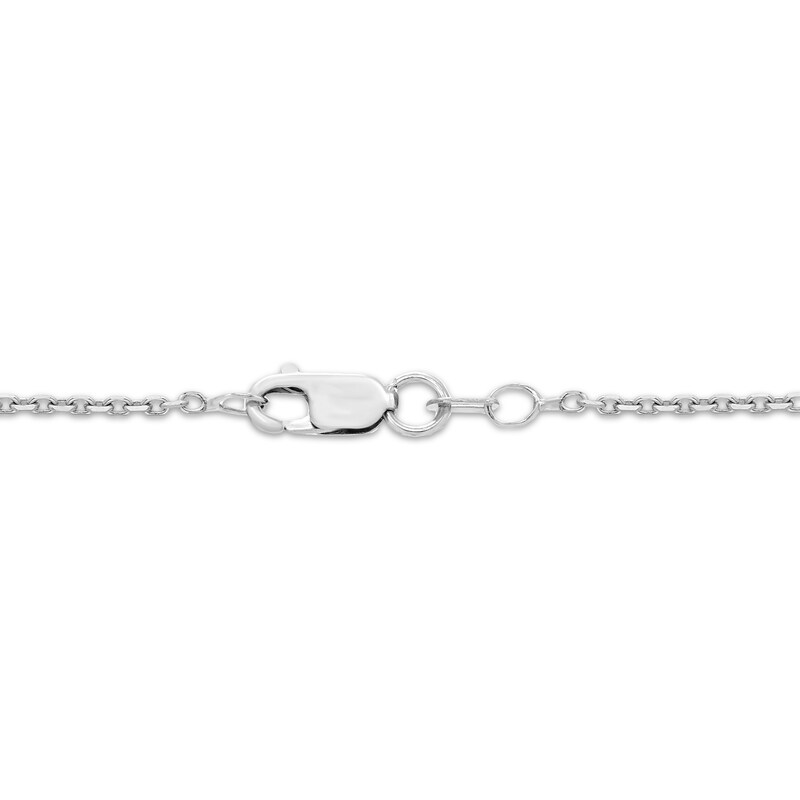 Main Image 3 of Diamond Double Heart Necklace 1/10 ct tw Sterling Silver 18"