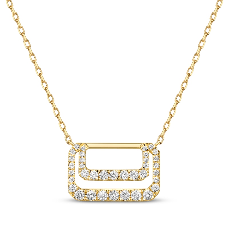 Main Image 1 of STUDIO BY KAY Diamond Geometric Necklace 3/8 ct tw 10K Yellow Gold 18"