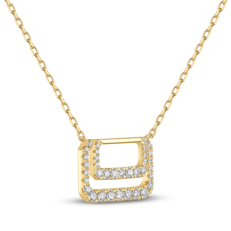 Main Image 2 of STUDIO BY KAY Diamond Geometric Necklace 3/8 ct tw 10K Yellow Gold 18"