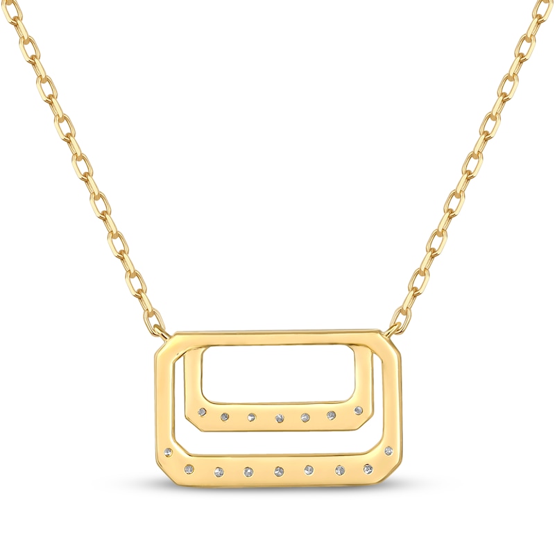 Main Image 3 of STUDIO BY KAY Diamond Geometric Necklace 3/8 ct tw 10K Yellow Gold 18"