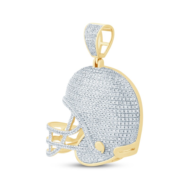 Main Image 2 of Football Helmet Charm 3/4 ct tw 10K Yellow Gold