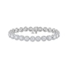 Thumbnail Image 1 of Diamond Halo Link Bracelet 5 ct tw 14K White Gold 7"