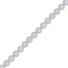 Thumbnail Image 2 of Diamond Halo Link Bracelet 5 ct tw 14K White Gold 7"