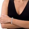 Thumbnail Image 4 of Diamond Halo Link Bracelet 5 ct tw 14K White Gold 7"
