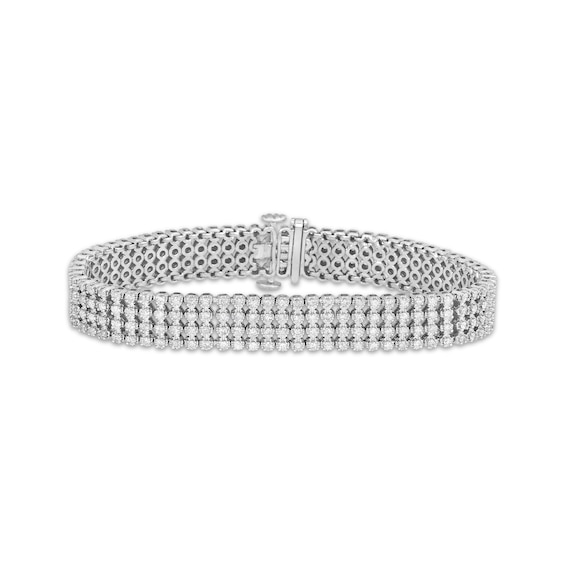 Diamond Four-Row Tennis Bracelet 7 ct tw 14K White Gold 7"