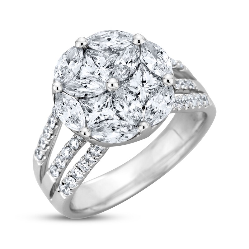 Main Image 2 of Adore Marquise & Princess-Cut Multi-Diamond Engagement Ring 2 ct tw 14K White Gold