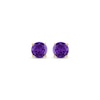 Thumbnail Image 2 of Amethyst Solitaire Stud Earrings 10K Yellow Gold