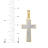 Thumbnail Image 3 of Men's Multi-Diamond Cross Charm 1/3 ct tw 10K Yellow Gold