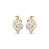Thumbnail Image 2 of Diamond Flame-Shaped Stud Earrings 1/8 ct tw 10K Yellow Gold