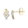 Thumbnail Image 3 of Diamond Flame-Shaped Stud Earrings 1/8 ct tw 10K Yellow Gold