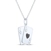 Thumbnail Image 3 of Black Diamond Accent Playing Cards Necklace Sterling Silver 18"