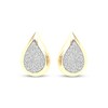 Thumbnail Image 2 of Lab-Grown Diamond Multi-Stone Teardrop Stud Earrings 1/3 ct tw 24K Yellow Gold Vermeil Sterling Silver