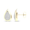 Thumbnail Image 3 of Lab-Grown Diamond Multi-Stone Teardrop Stud Earrings 1/3 ct tw 24K Yellow Gold Vermeil Sterling Silver