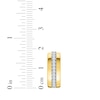 Thumbnail Image 5 of Lab-Grown Diamond Angled Hoop Earrings 1/4 ct tw 24K Yellow Gold Vermeil Sterling Silver