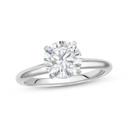 Lab-Grown Diamonds Round-Cut Solitaire Engagement Ring 1-1/2 ct tw 14K White Gold (F/SI2)