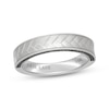 Thumbnail Image 1 of Neil Lane Men's Black Diamond Herringbone Wedding Band 1/4 ct tw 14K White Gold
